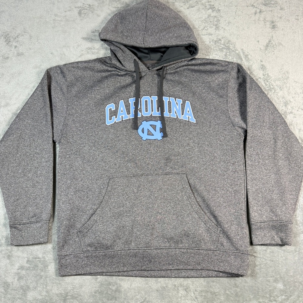 Champion Mens Large Hoodie UNC Tar Heels Carolina Gray Heathered Pullover